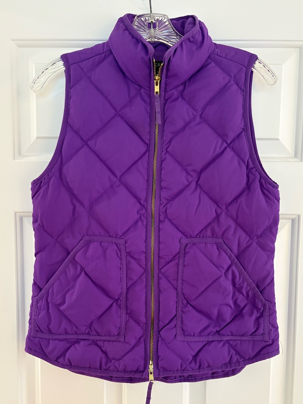 J Crew Women’s Quilted Purple Puffer Vest (XS)